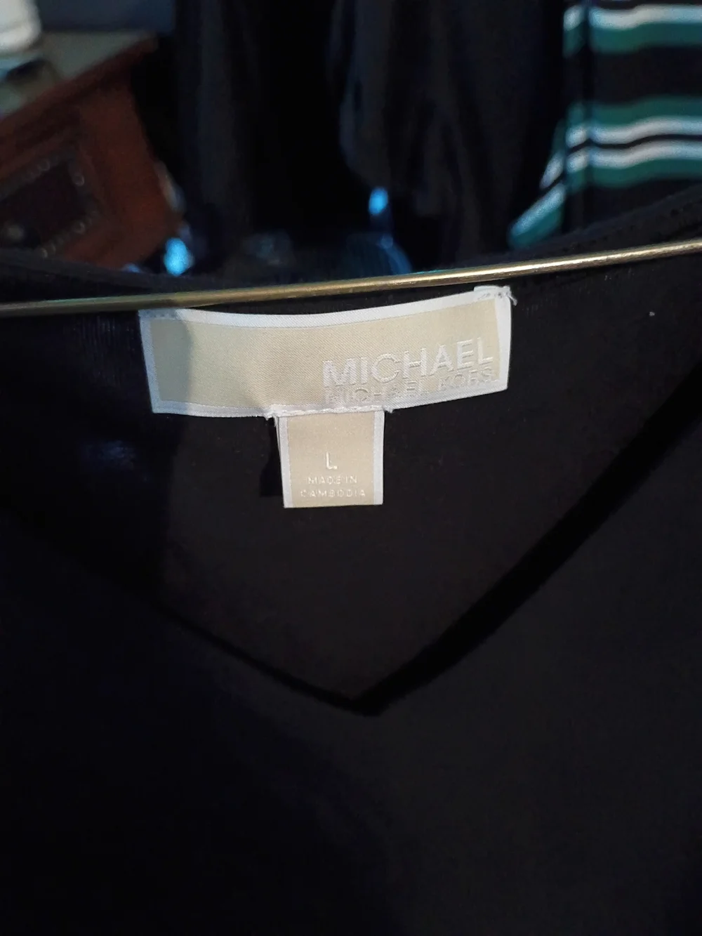 Michael Kors Black V-Neck Sleeveless Tank